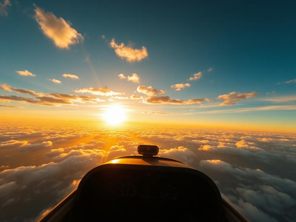 Blick aus dem Cockpit