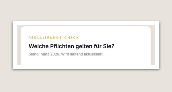 Regulierungs-Check Vorschau